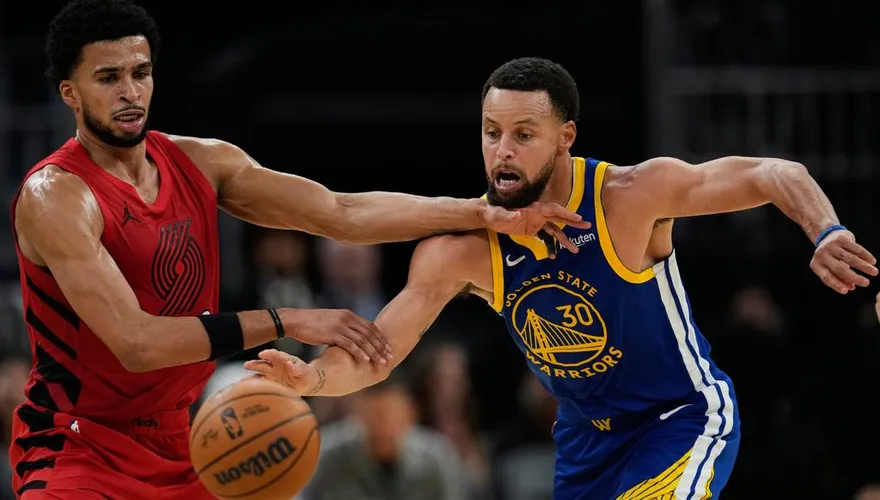 NBA/史上第1人！柯瑞生涯飆破4200顆三分　勇士大破拓荒者