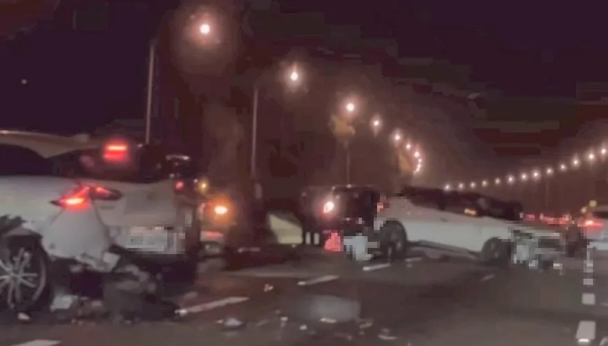 影/國1三義段驚人「8車追撞」！嚴重紫爆中