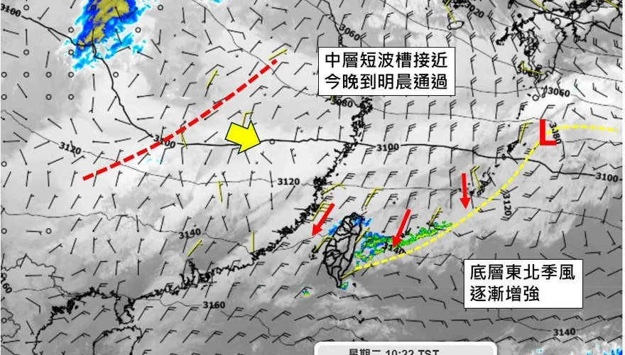 東北季風挾水氣來襲！0度線快閃通過將飄雪　明後最冷