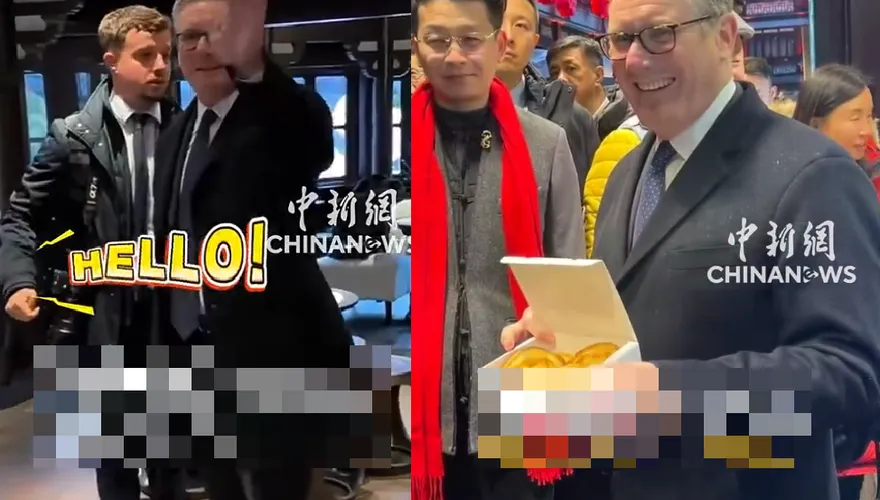 影/8年來首位英相訪陸！施凱爾上海逛豫園　掏腰包買蝴蝶酥