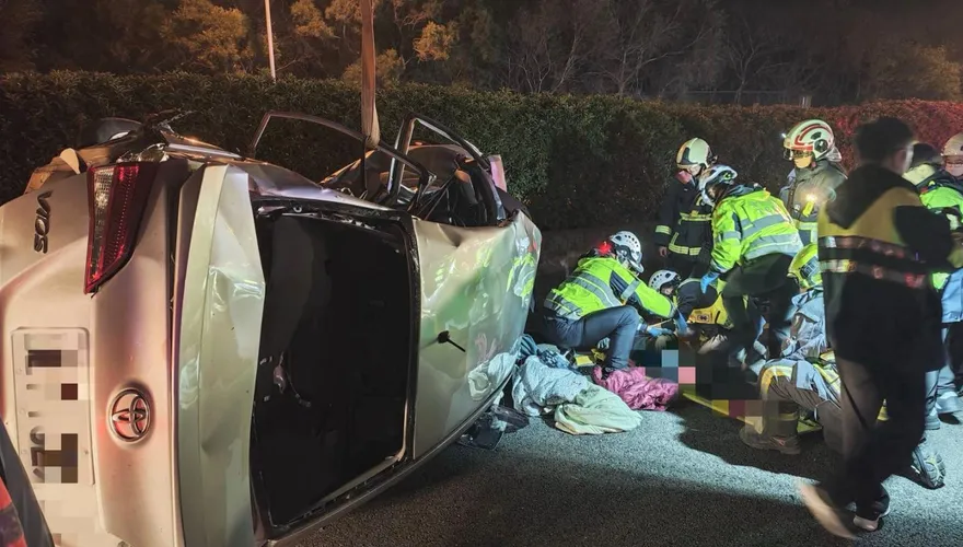 影/國3交通災難！「5車連撞」釀1死1命危