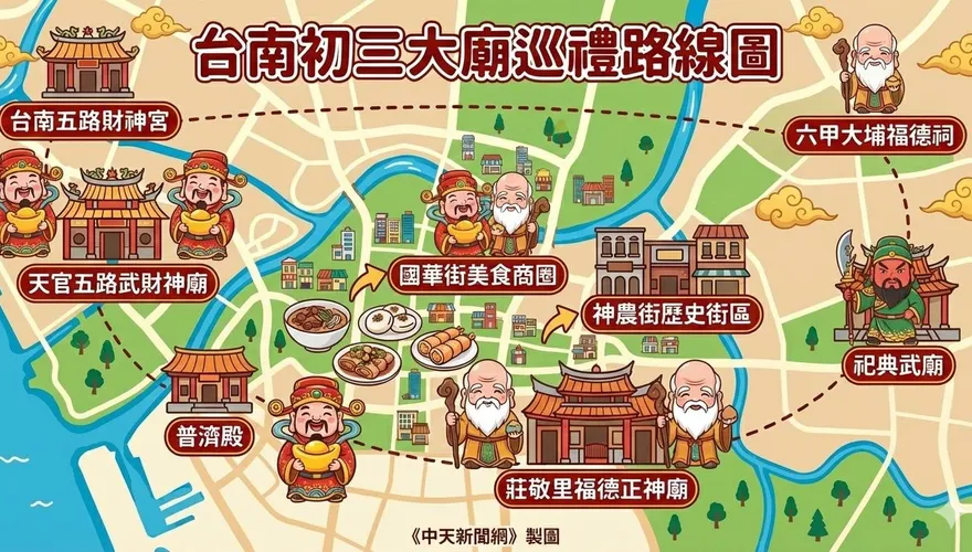 大年初三走春怎麼玩？台南財神廟巡禮
