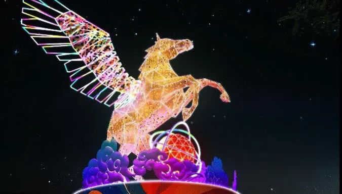 桃園燈會飛馬主燈曝光　網友暴動：聖鬥士星矢回來了？