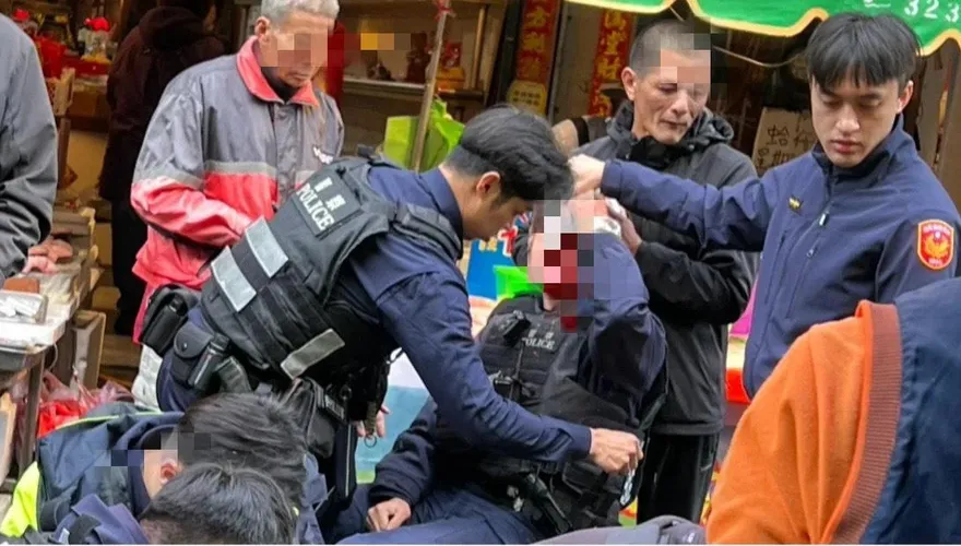 苗栗男持刀砍警遭擊斃！濺血畫面驚悚曝光　現場全還原