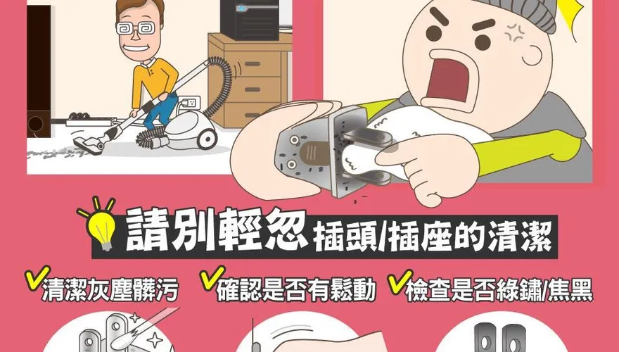 春節前大掃除注意！台電籲別漏清「插頭」　積污恐釀火災