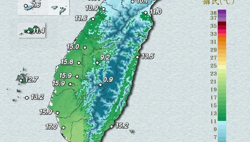 急凍上班日！21縣市最低溫不到10度　冷到明早