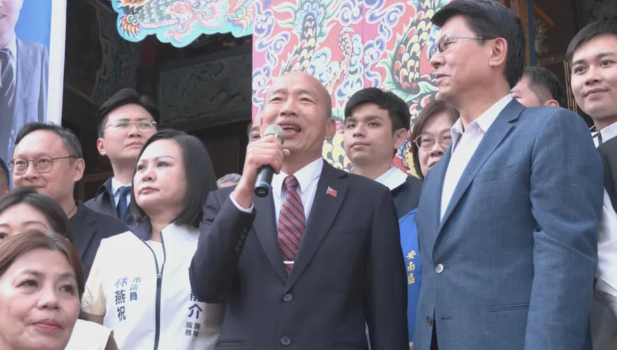 韓國瑜、謝龍介合體走春拜年！談1.25兆軍購臨界點：拒給政府空白支票