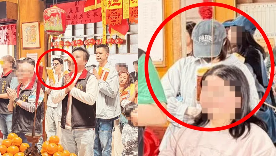 捲不倫戀停工4個月！王子、粿粿赴宮廟祈福首度合體現身