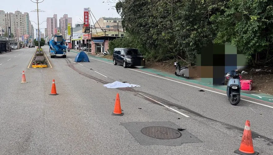 影/中壢重大車禍！外送員遭預拌車慘輾「身首分離」　影片曝光