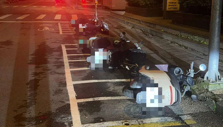 影/北市男連續推倒56台機車　遭逮辯「心情不好」