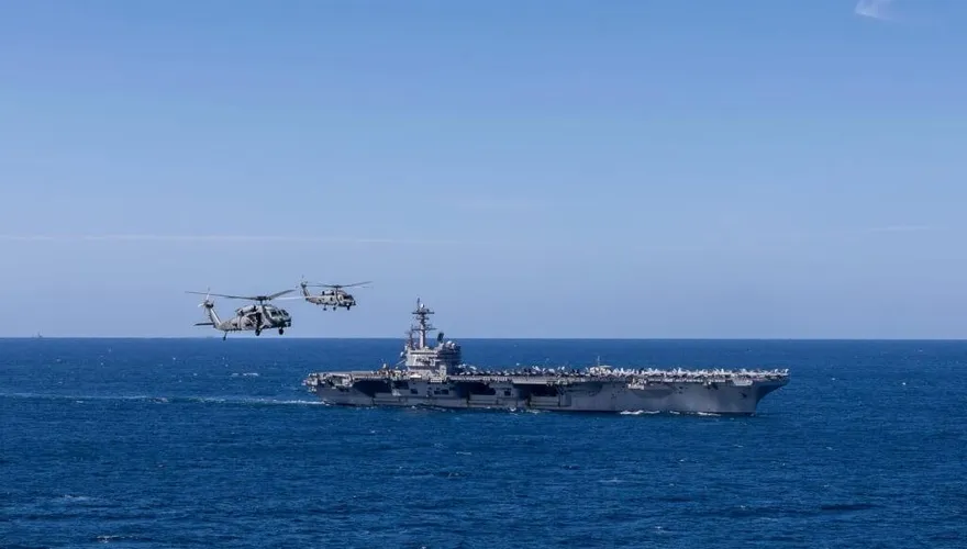 美軍第3艘航空母艦抵達中東！逾20年來部署數量最多
