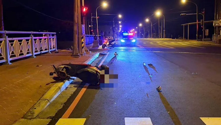 影/救不回！苗栗公館男騎士撞電桿「頭胸重創身亡」