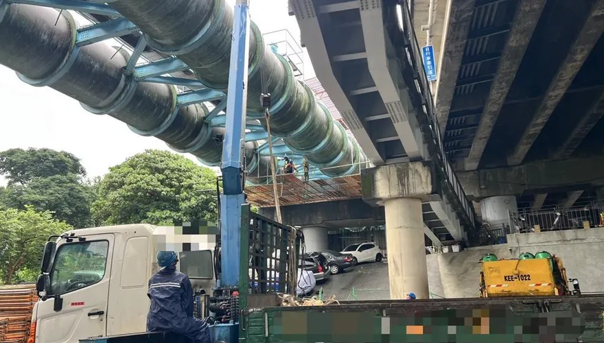 永和永福橋自來水工程意外！移工10米高墜落亡　勞檢介入
