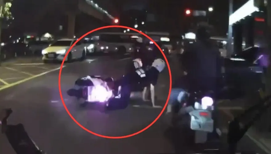 影/板橋男子毒駕拒檢撞傷2警　逃2公里遭圍捕逮獲