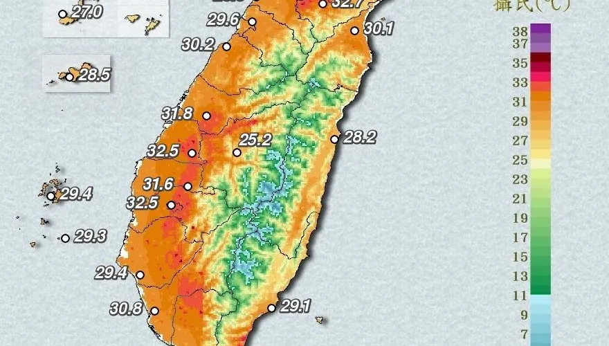 新北台南台東高溫飆36度「烤到發紅」　最高溫36.5度