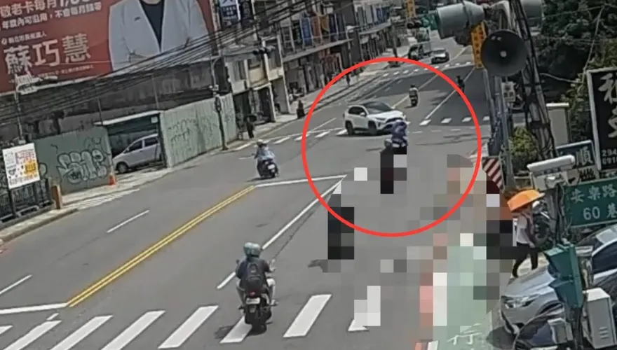影/永和翁騎車自摔撞對向休旅車　頭部重創命危送醫