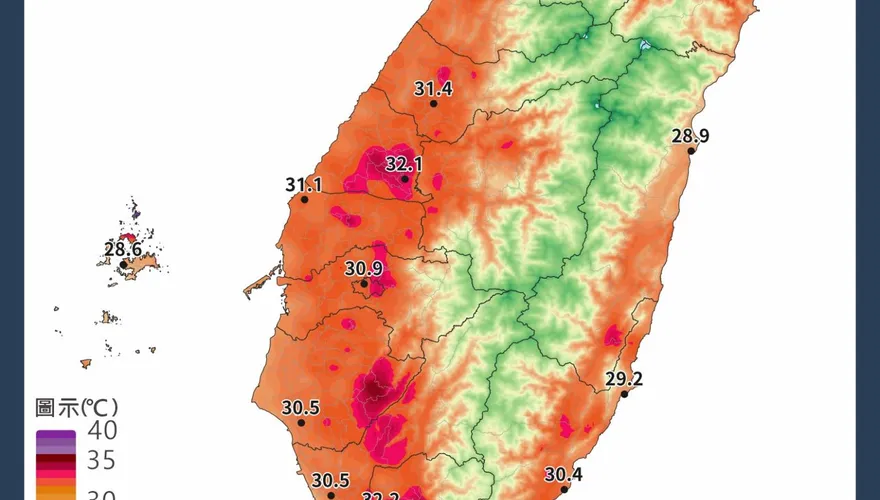 增溫效率高　再遇西南風熱浪奔襲「北部體感近40度」