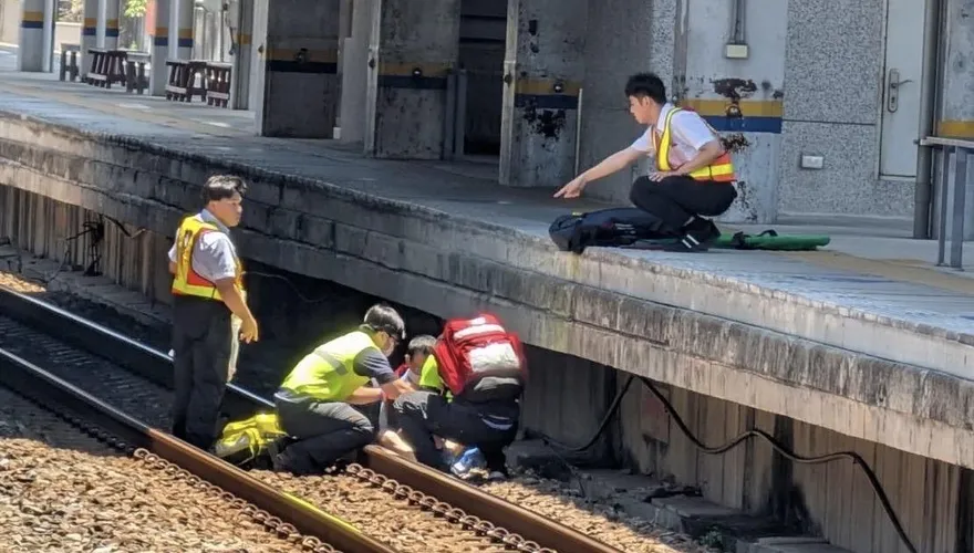 台鐵新豐站落軌意外　男子身體不適墜落多處傷