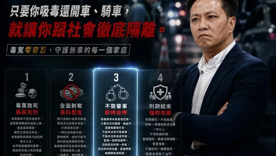 每天近40件！毒駕暴增變「行動棺材」　邱鎮軍轟：最重應判死刑