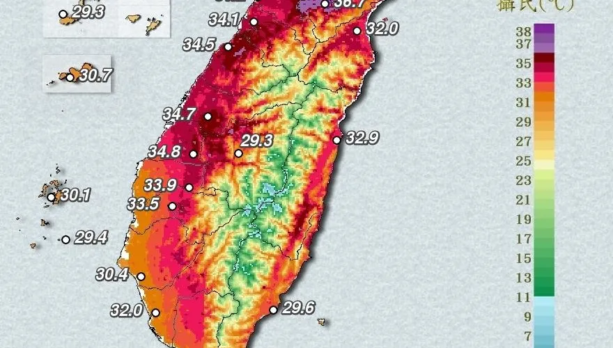 台北38.3℃創130年5月新高　全台高溫紫爆