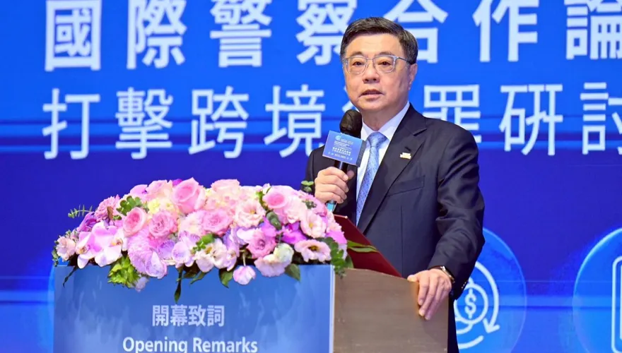 出席國際警察合作論壇！卓榮泰：攜手國際強化跨境犯罪打擊
