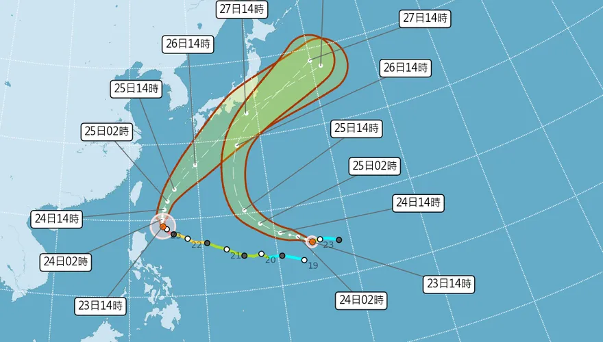 米克拉明起接近！花東、南部防雨　無花果大迴轉撲日
