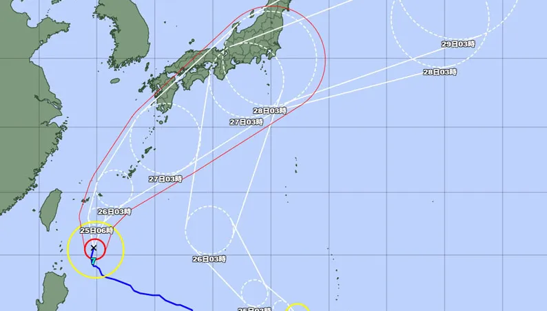 雙颱米克拉、無花果夾擊　日氣象廳：週末慎防強風暴雨