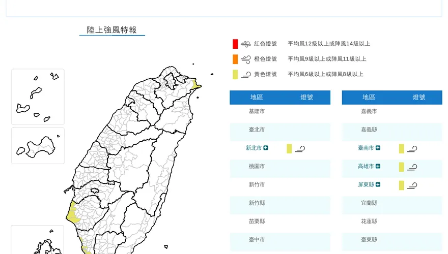 強風狂襲5縣市！氣象署發布陸上強風特報　最高恐現8級以上陣風