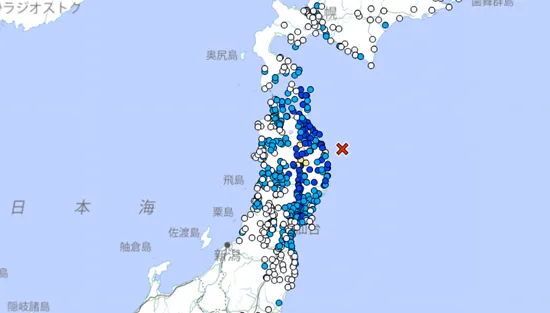 日本岩手近海發生規模6.0地震　青森、岩手最大震度4級
