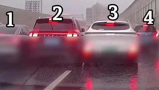 影/上海離奇「4車並排撞」！行車紀錄器曝光　竟是下車蒐證釀禍