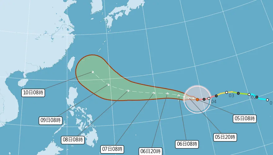 巴威颱風7/10、11最靠近台　北部、宜蘭雨最劇烈
