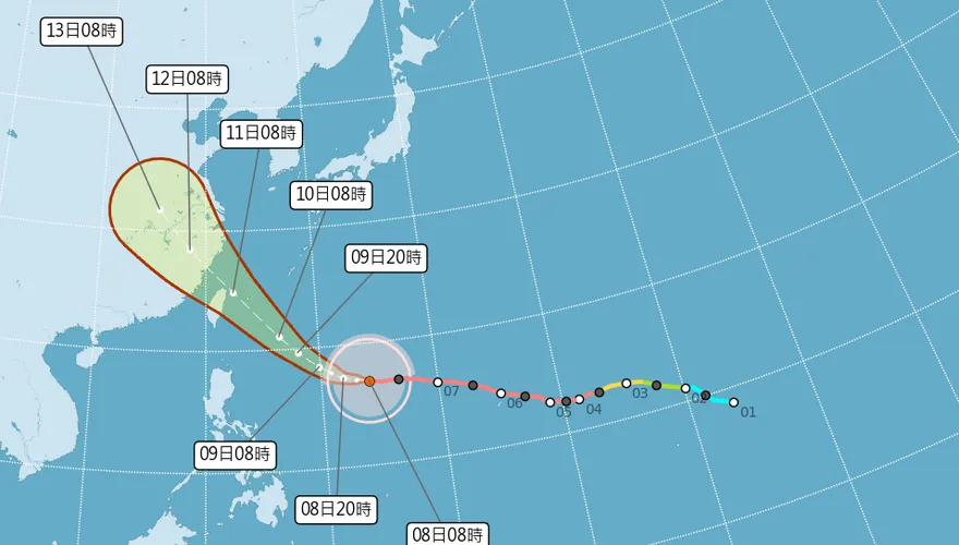 巴威逼近！北部明晚開始風雨　氣象署：不排除更接近台灣