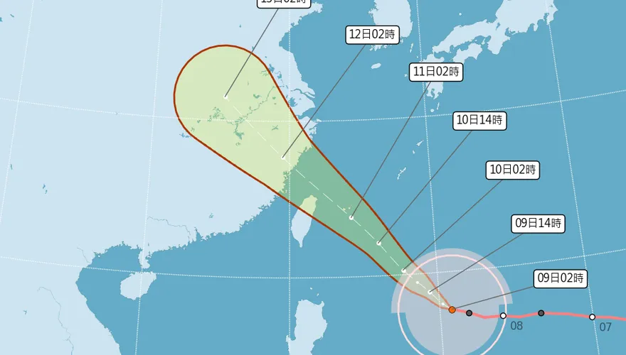 強颱巴威轉向逼近！最快今深夜陸警　明起防致災性豪雨