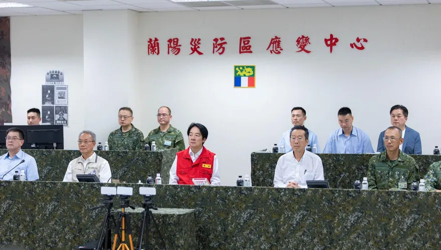 視導蘭指部防颱整備　賴清德：7000多名兵力機具到位