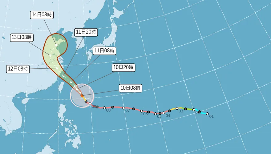巴威路徑稍北調！短時間恐再增強　今晚起迎劇烈風雨