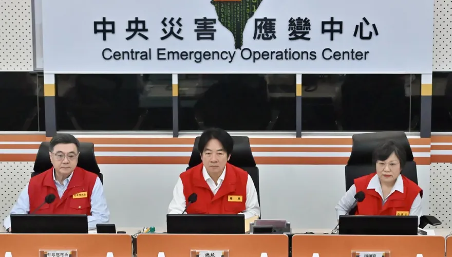賴清德視導防颱連線北部四縣市　蔣萬安未視訊引關注