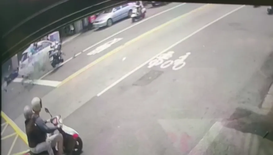 影/1秒奪命！台中男KTV喝通宵酒駕極速逆撞2機車　畫面曝