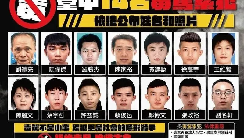 臉皮厚過防彈衣？台中毒駕14名累犯照曝光　網高喊亂世用重典
