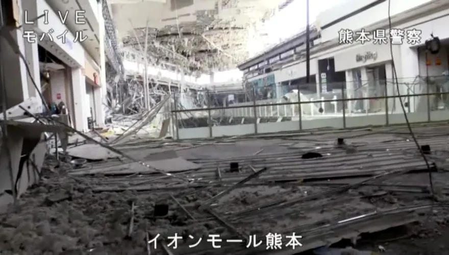 熊本地震增至36死！AEON員工返店關電源　曝「慢1分鐘就沒命」