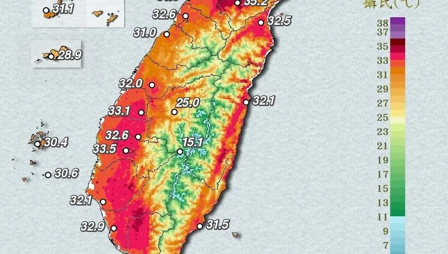 快進室內！雙北最高溫飆37.7度　9縣市高溫示警