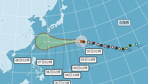 白海豚颱風逼近！父親節最靠近台「雨勢增」　不排除發海警