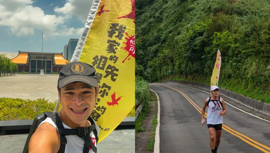 蘇達為新片拚了！天天扛大旗狂跑10公里　阿姨誤認選舉喊「凍蒜」