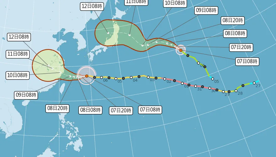 白海豚颱風進逼！氣象署估14:30發海警　爸爸節馬祖恐陸警