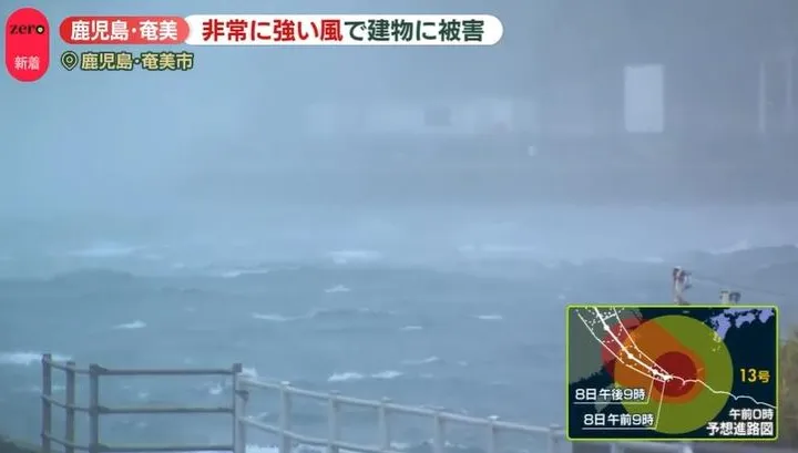 白海豚挾強風暴雨襲日　沖繩、奄美群島傳災情