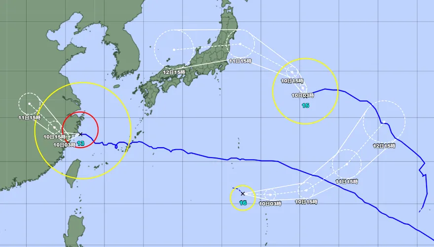 三颱共舞！琵鷺颱風下午2時生成　氣象署：對台灣沒影響