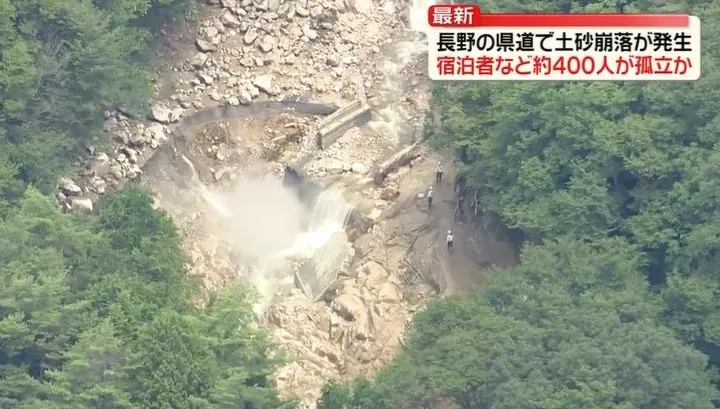 大雨釀山崩！日長野縣山區交通中斷　溫泉旅館約400人受困