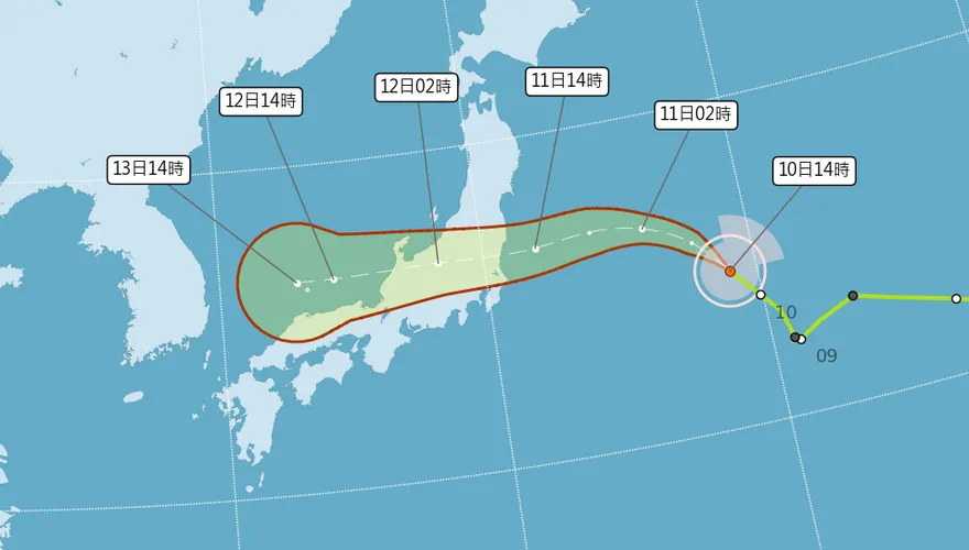 昌鴻颱風明起橫穿日本上空　專家示警：防旺盛對流致強降雨