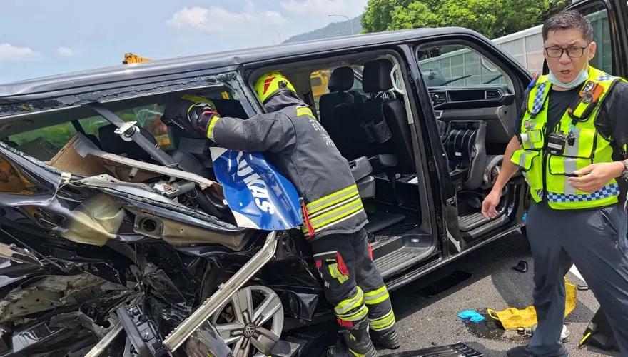 影/VOLVO疑開輔駕！國1三義段車禍3死　特斯拉女今晨不治