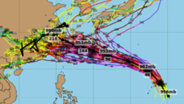 4縣市大雨特報　颱風沙德爾「西進」機會大恐接近台灣