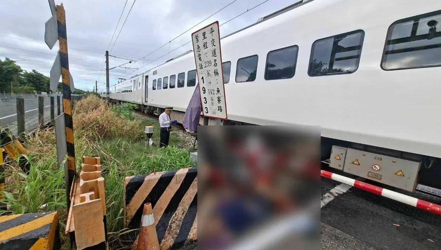 彰化86歲翁駕駛電動輔助車卡平交道！遭台鐵新自強號撞擊　命危送醫